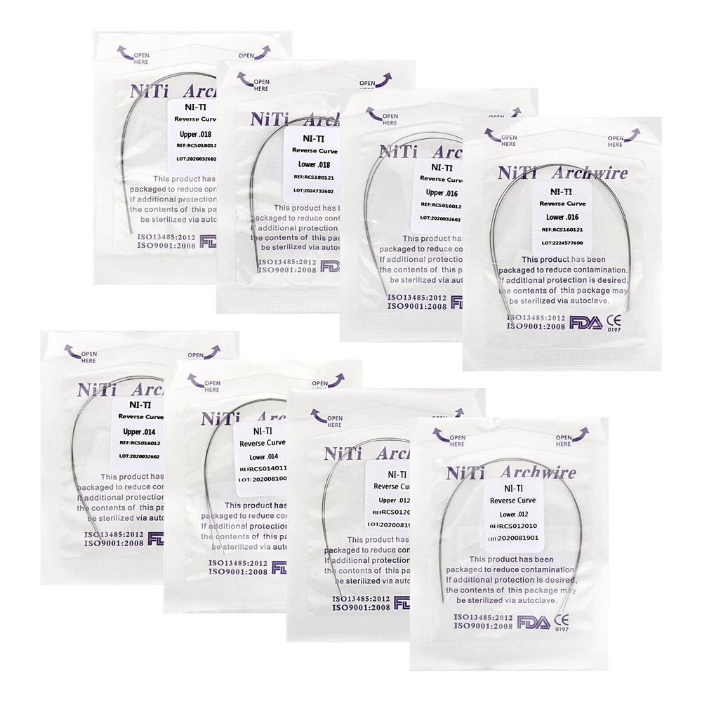 Dental Ortho Super Elastic NITI Arch Wire Reverse Curve Round/Rectangular True