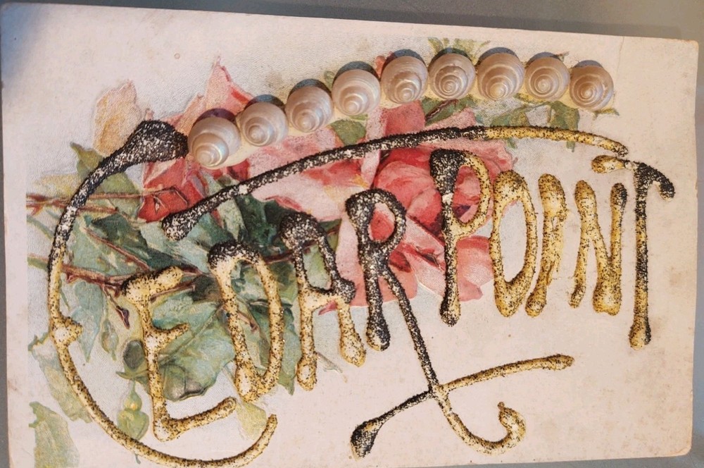 Cedar Point Amusement Park Ohio Sea Shell Art Work postcard
