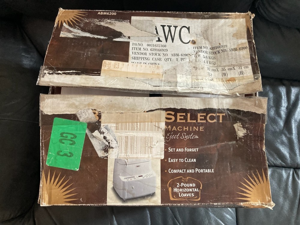 WELBILT BAKER'S SELECT BREAD MACHINE ABM6200