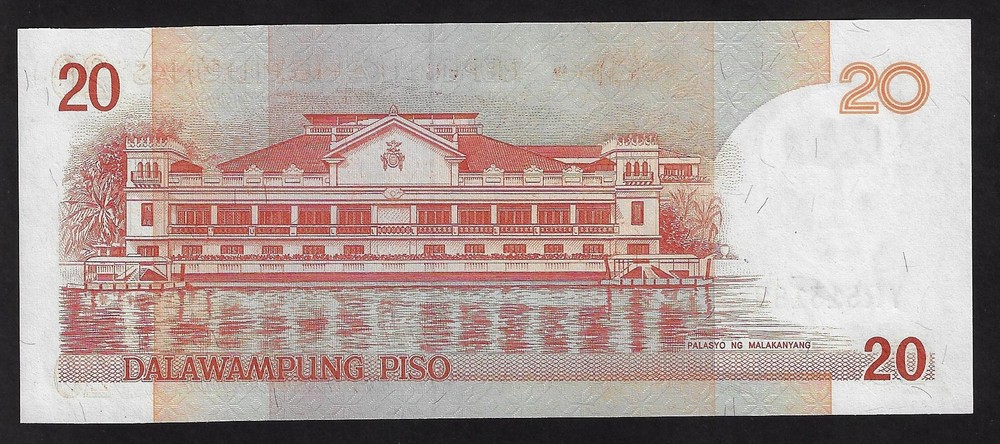 Philippines 20 Piso 2008 , P-182j UNC