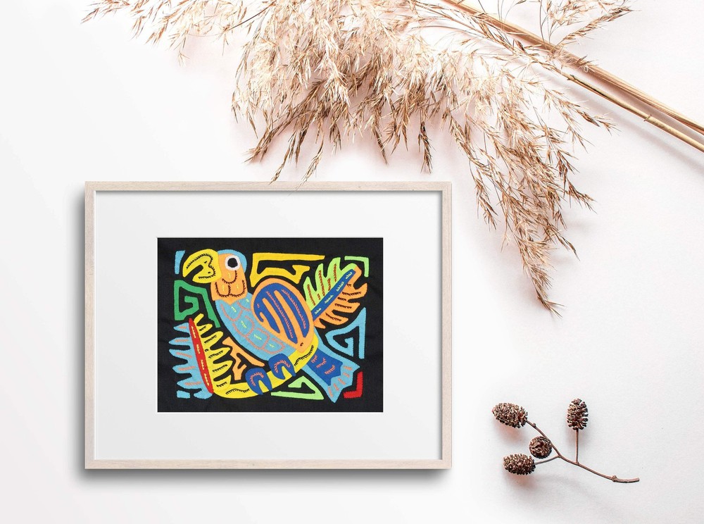 Multicolor Orange And Blue Bird Molita