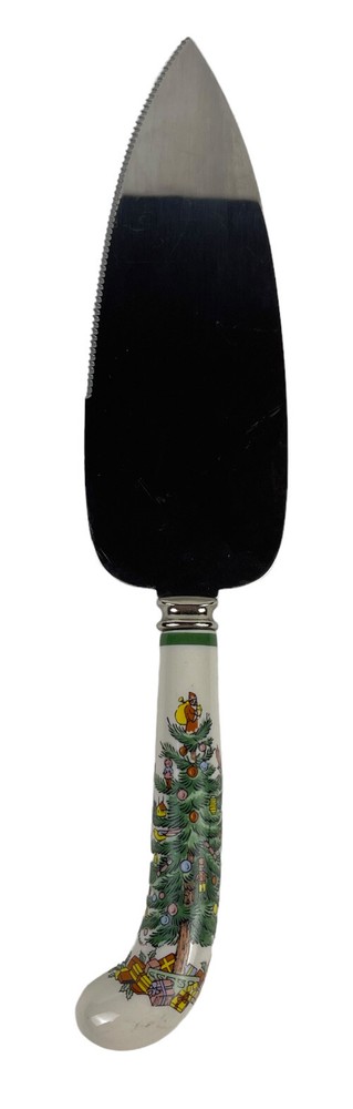 Spode Christmas Tree Pastry Server 10" Cake Pie Cheese Dessert Server