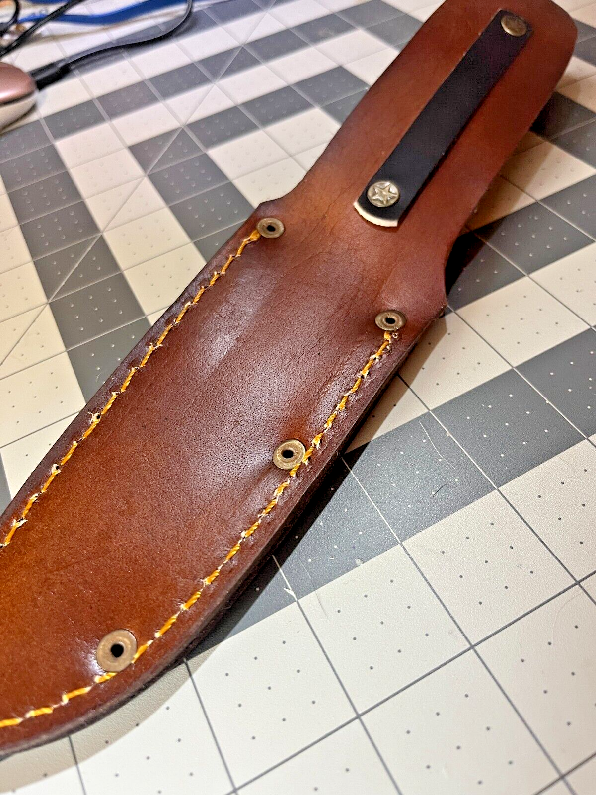 SHEATH ONLY FOR PAL RH-36, REMINGTON, and other hunting Knife NAVY, USMC, PLAIN