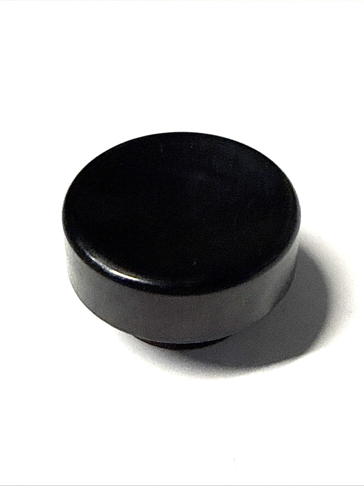 one black knob OD= 40mm for 6 mm shaft 0.25 inch NOS double locking screws