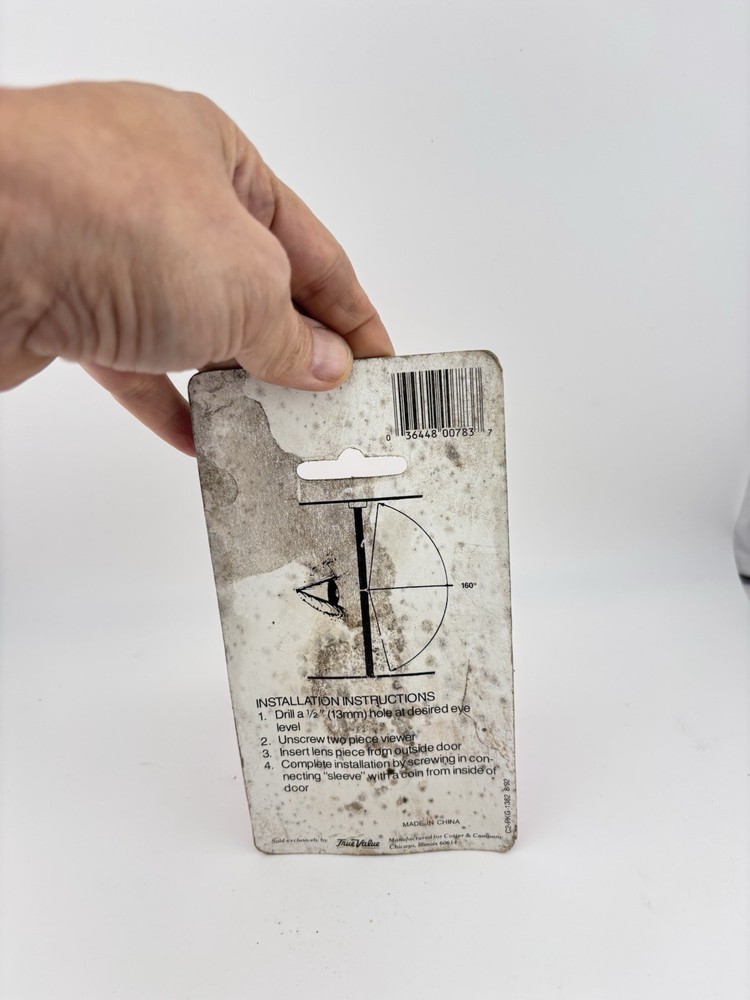 TRU VALUE DOOR VIEWER ~ 160 DEGREE LENS ~ SOLID BRASS NEW