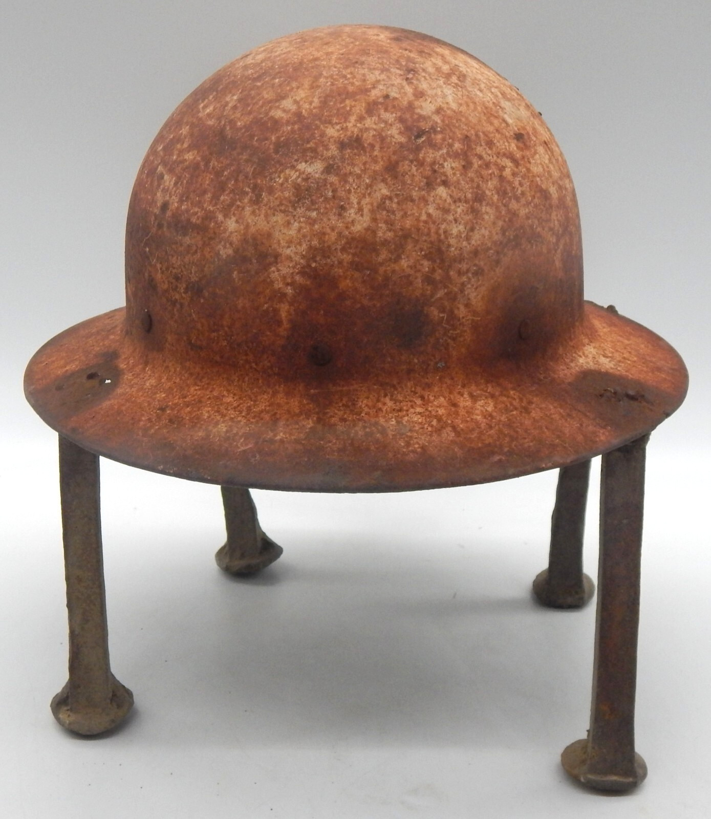 Antique Cast Iron Rusted Turtle Helmet Artisan Outdoor Garden Yard Art USA- RARE