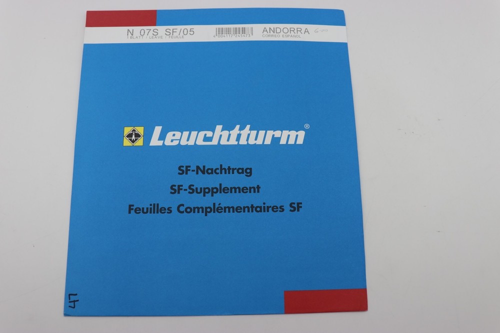 Leuchtturm supplement Andorra correo espanol  N07S SF/05 Blatt leave feuille