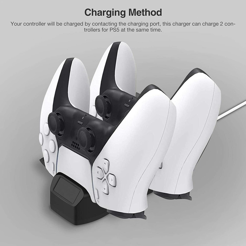 PS5 Controller Charger, DualSense PlayStation 5 Controller Charging Station Dock