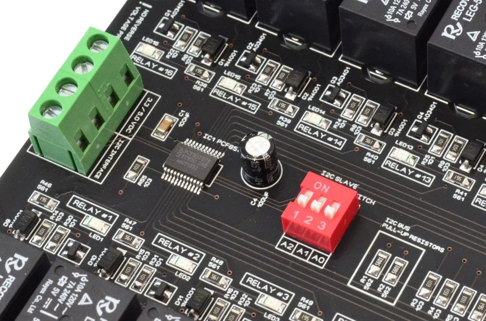 16 Channel I2C Interface Electromagnetic Relay Module for Arduino Raspberry 3...