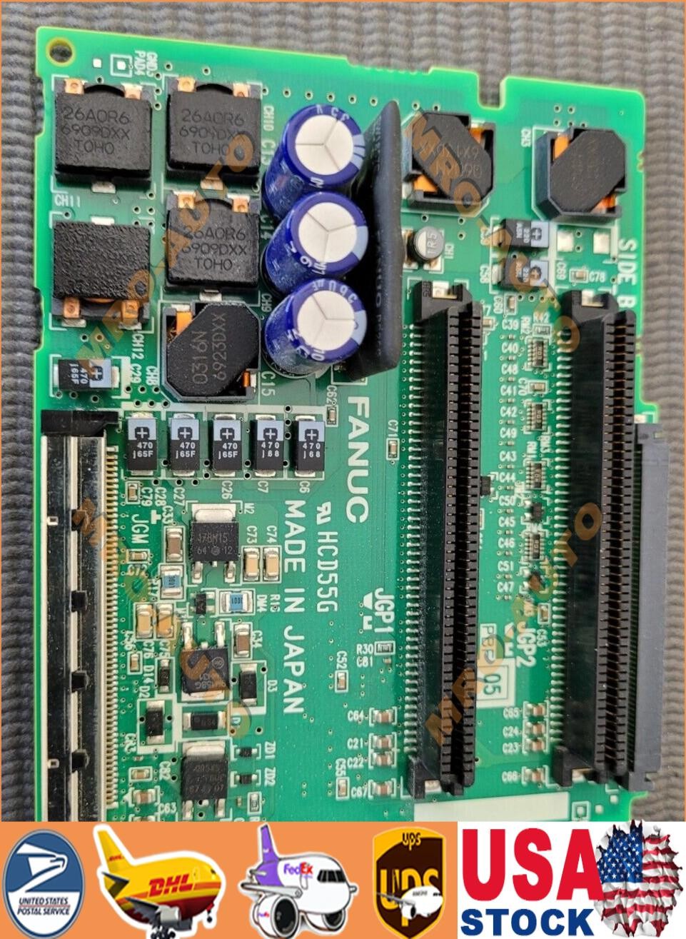 FANUC PCB BACK PANEL 1 SLOT WITH POWER SUPPLY (A20B-8200-0680)