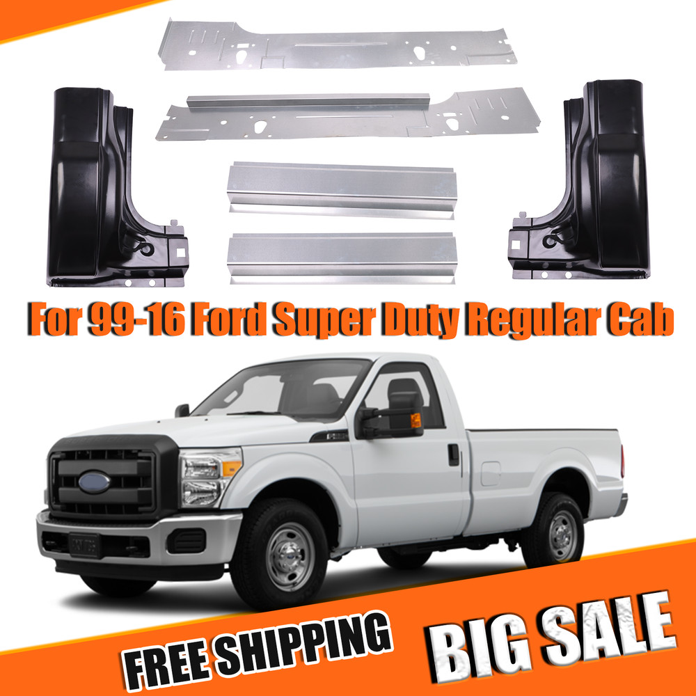 Inner Outer Rocker Panel  & Corner Cab Kit For 99-16 Ford Super Duty Regular Cab