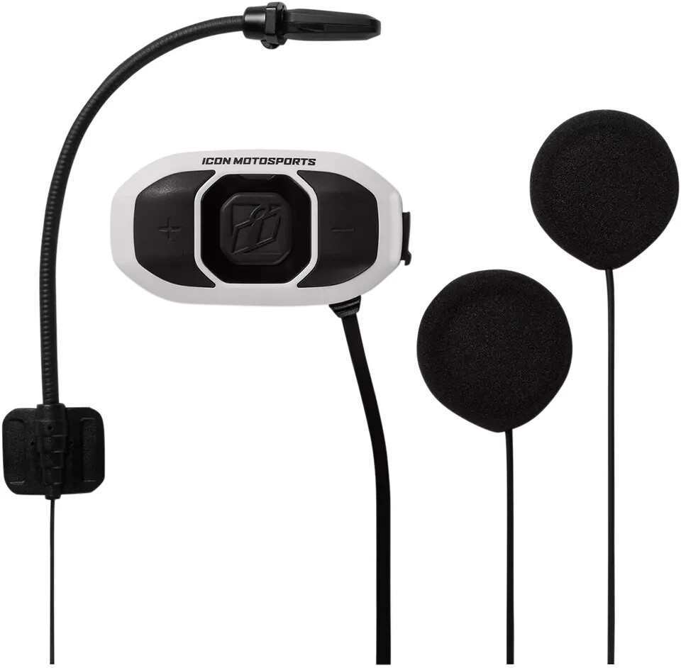 Icon Rau Four-Way Intercom Bluetooth Motorcycle Helmet Communicator FREE SHIP!