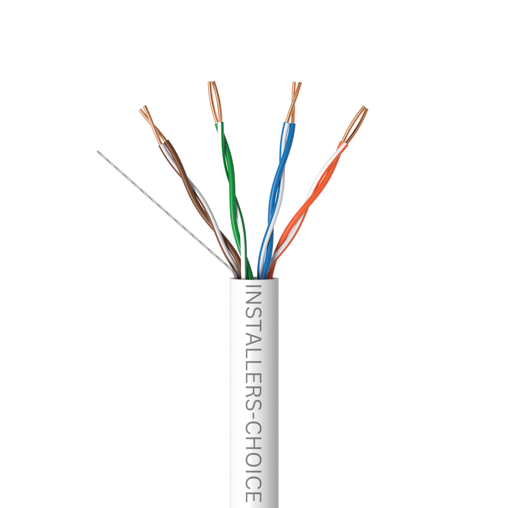 Cat5e 1000ft cable UTP Solid White LAN Network Ethernet RJ45 Bulk CAT5 24 AWG