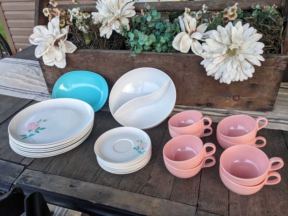 Vintage Melmac Brookpark Pink Studio Rose Miscellaneous Dining Set