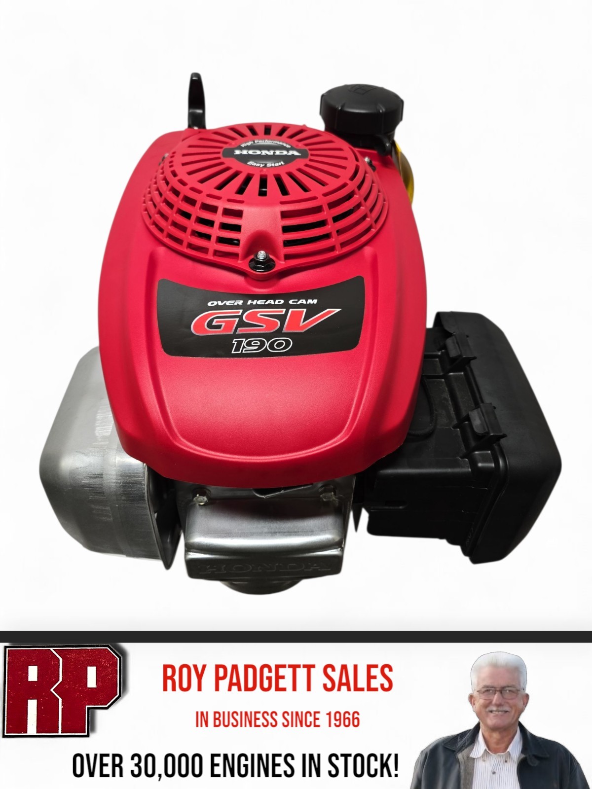 GSV 190 Honda 5.1HP Over Head Cam Motor 7/8" x 3" Vertical Shaft Engine