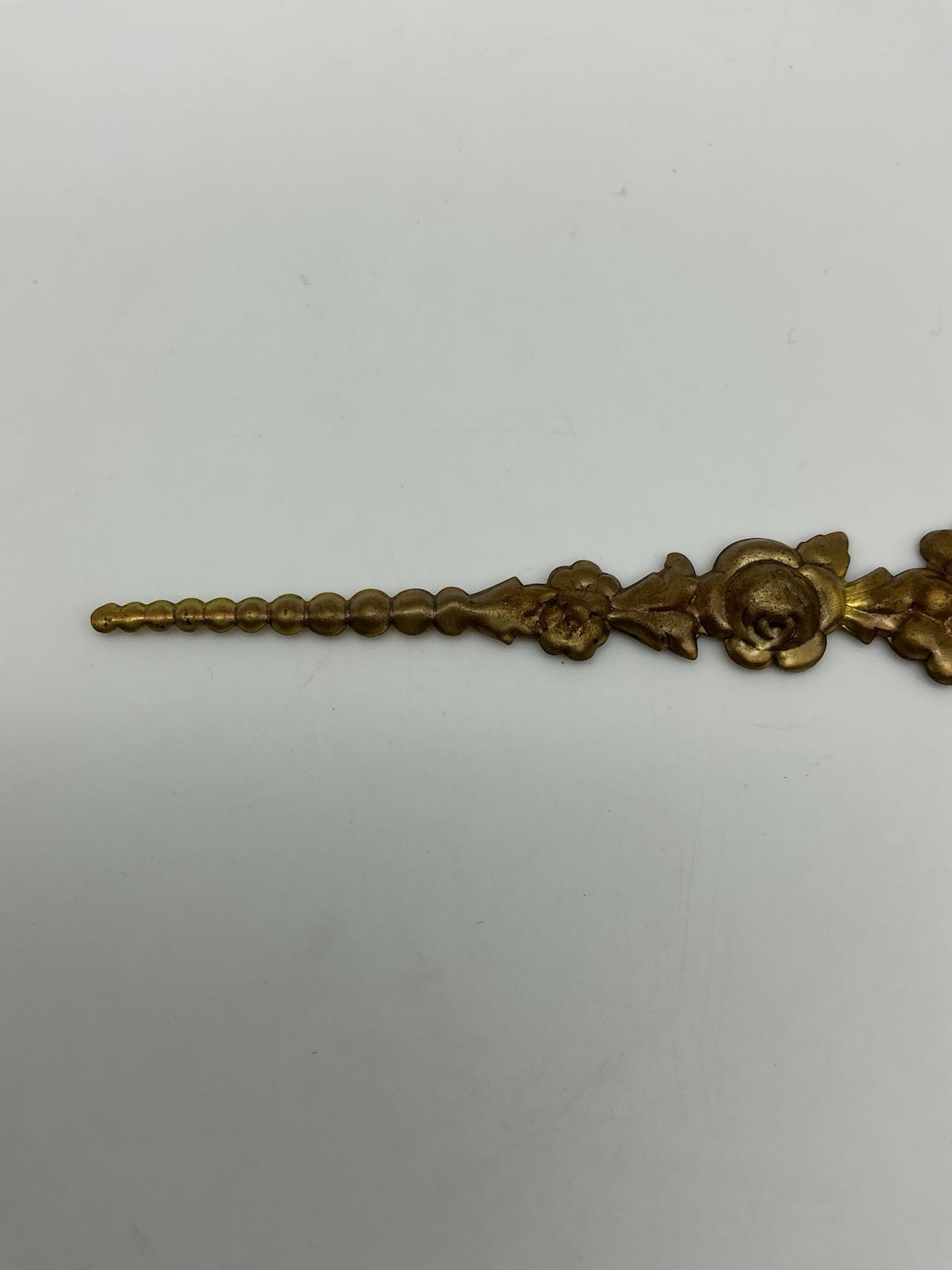 Brass Single Floral Accent Trim Piece 8 Inches Pliable