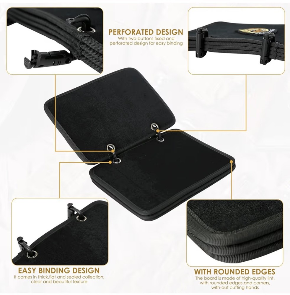 Flip-Page Patch Book Hook and Loop Patch Organizer with Grimlocs