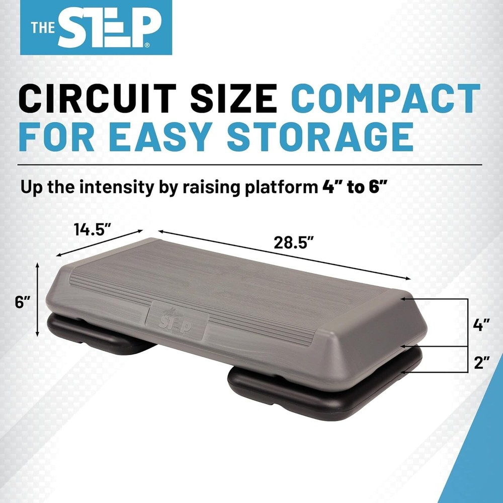 Step Platform Recyclable Hdpe Adjustable Height for Cardio and Strength