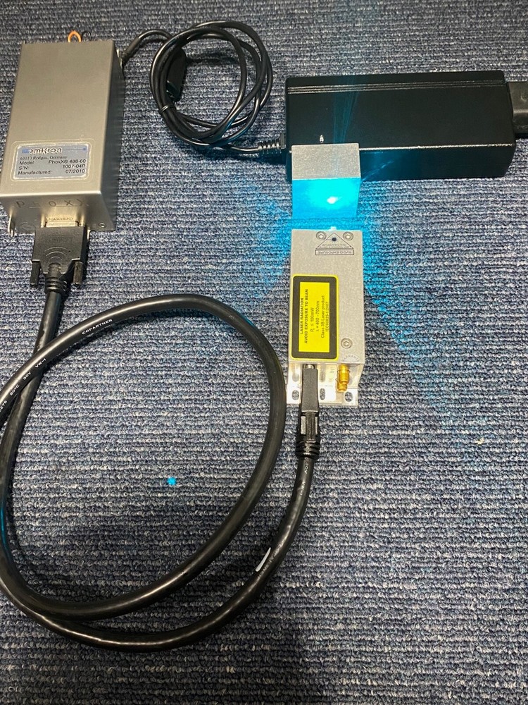 OMICRON PHOXX 488-60 DIODE LASER HEAD with Controller Box and AC power adaptor