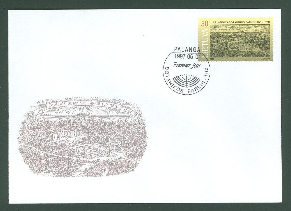 Lithuania E39 FDC 1997 Botany Park Palanga Below face