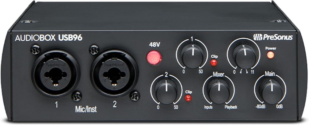 USB Audio Interface 2-Channel Recording Software Studio One Ableton Compatible