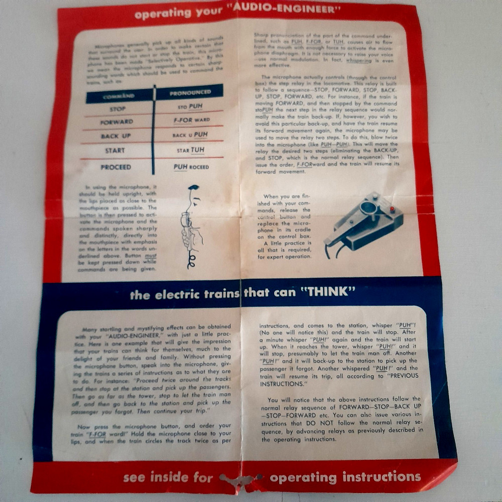 Vintage 1955 Lionel Audio-Engineer voice activated controller