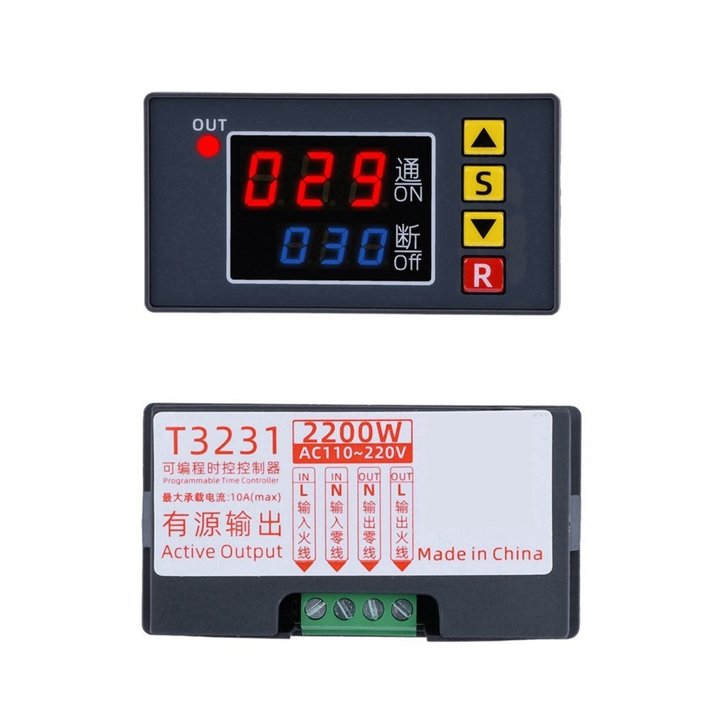 T3231 Programmable Timer Controller AC 110-220V 2200W Dual LED Display Digi7975