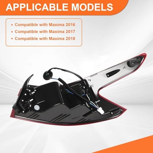 Driver Side Tail Light Assembly Compatible with Maxima 2016 2017 2018 Rear Left
