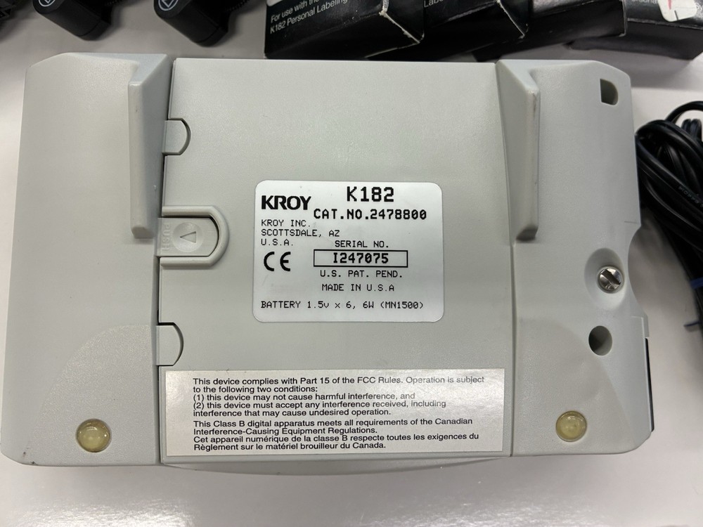 Kroy K182 Label Maker Bundle With Cartridges
