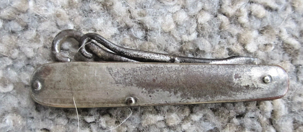 Antique Silver Plate R Wallace & Son Double folding Button Hook