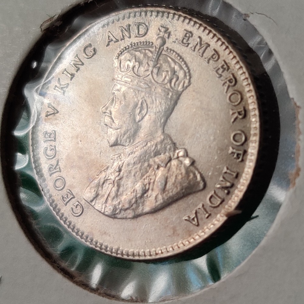 STRAITS SETTLEMENTS 10 Cents 1927 George V Cleaned Uncirculated