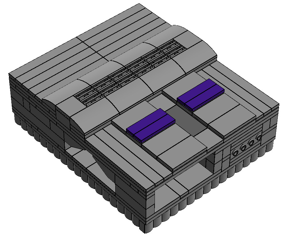 SNES Lego-Compatible Raspberry Pi Case (209 Bricks) + 2 Controllers