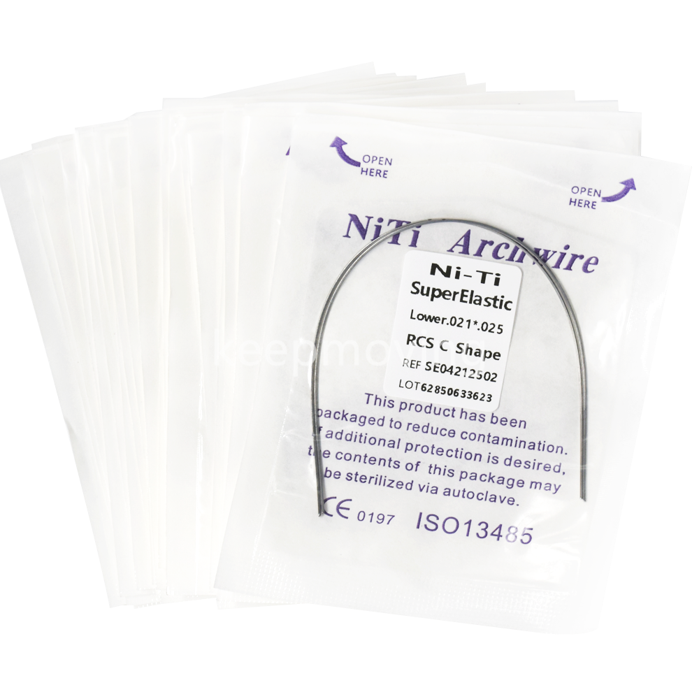 Dental Orthodontic Reverse Curve Arch Wire Niti Super Elastic Round/Rectangular