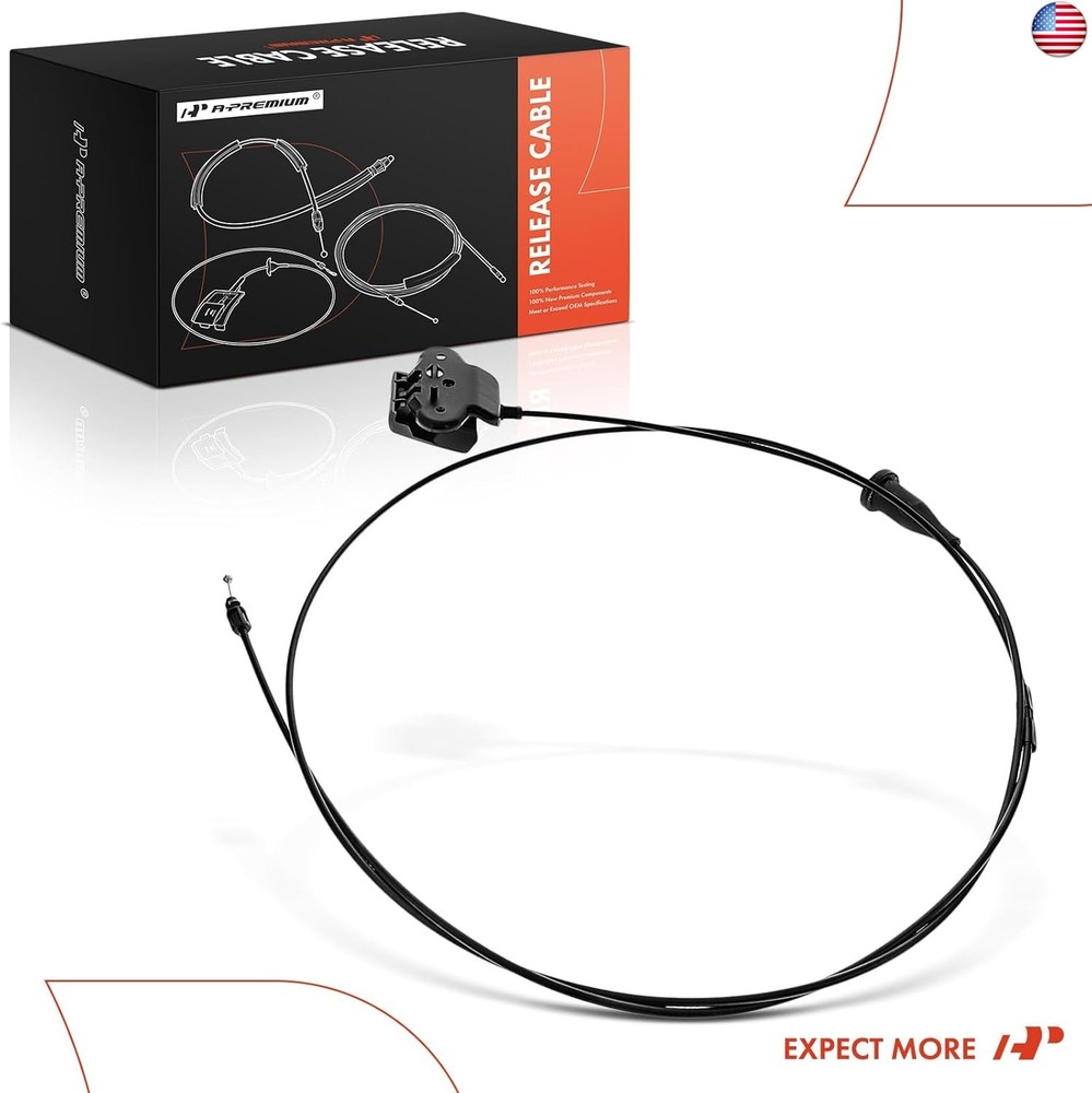 A-Premium Front Hood Latch Release Cable with Handle Compatible with Dodge