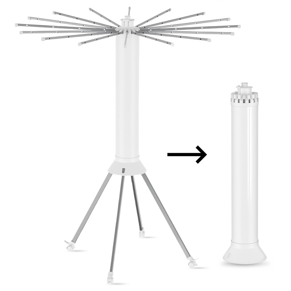 Foldable Octopus Clothes Drying Rack Portable w/4 Pulleys Laundry Drying Rack
