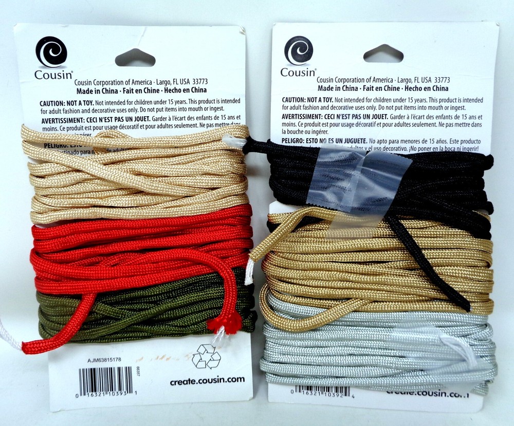 COUSIN 2-Packs Cords + Black Buckles