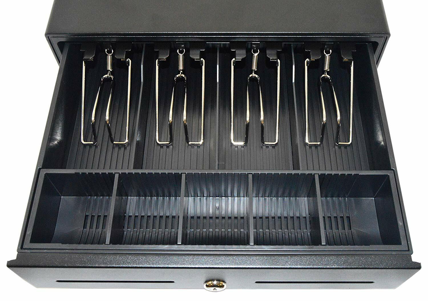 Durable Lightweight Cash Drawer with RJ12 POS Connection, 2 Keys Included