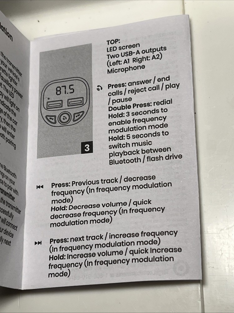 deal worthy Wireless Bluetooth FM Transmitter & Car Charger w/ 2 USB Ports