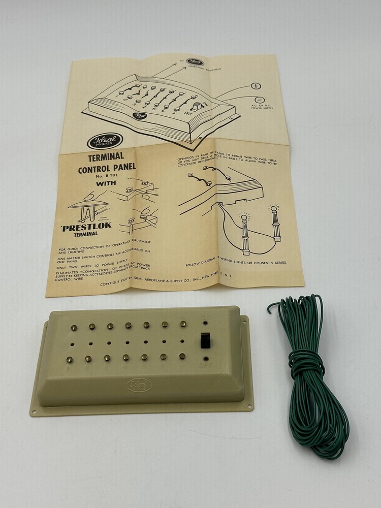 Ideal Models B-181 Terminal Control Panel Prestlok Model Train Accessory Vintage