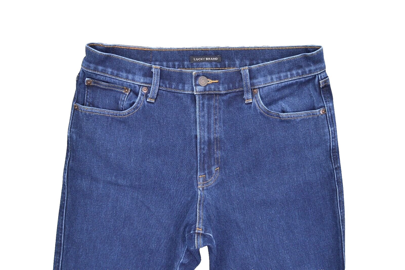 Lucky Brand Mid Rise Authentic Straight Jeans Women 12/31 Blue Denim Medium Wash