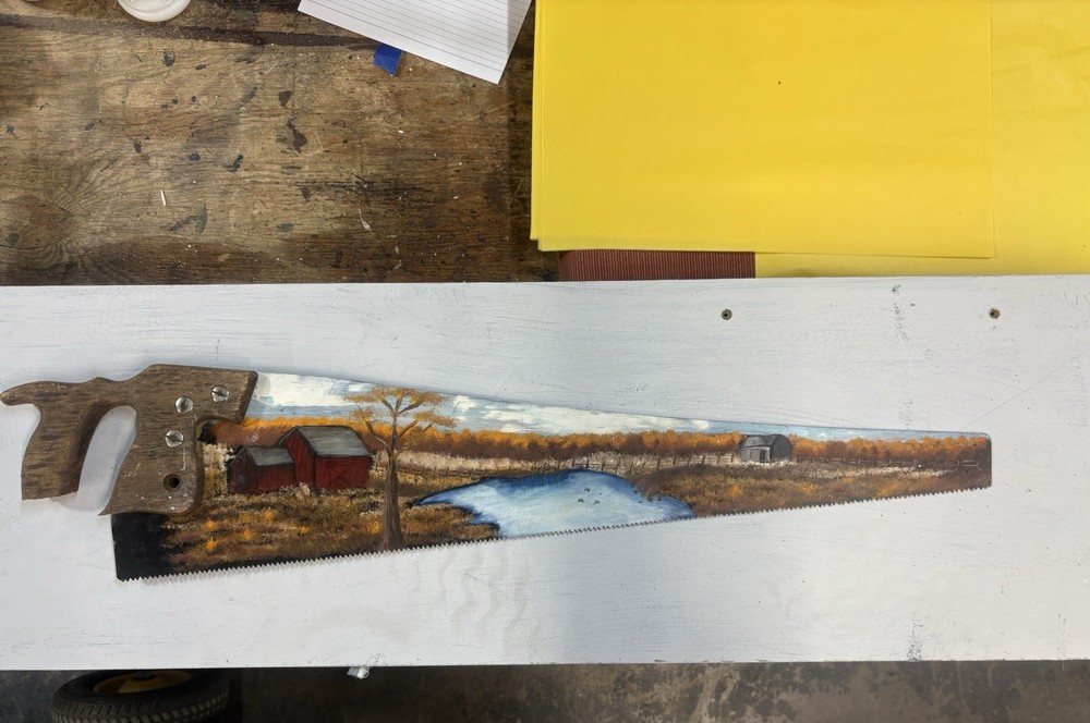 Hand Painted Saw