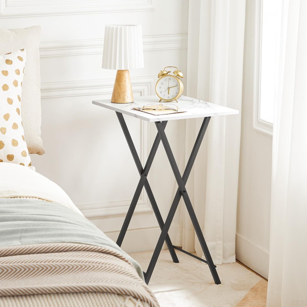 Folding TV Tray, Stable Snack Table for Small Space, Portable Sofa Side Table...
