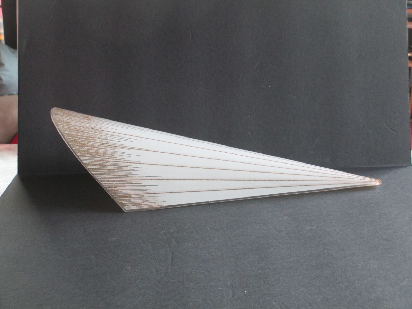 Vintage Lightolier MCM 1950s Gold Champagne Sconce Slip Shade Light Lamp C87