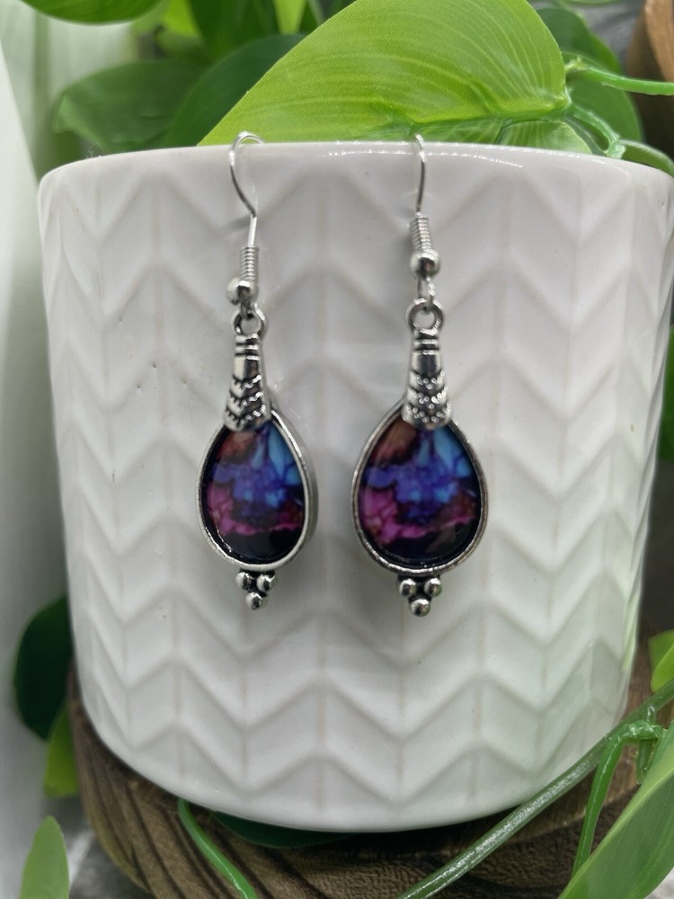 2” Earring Set Silver-tone Boho Hook Dangle Drop New Free Ship 5009