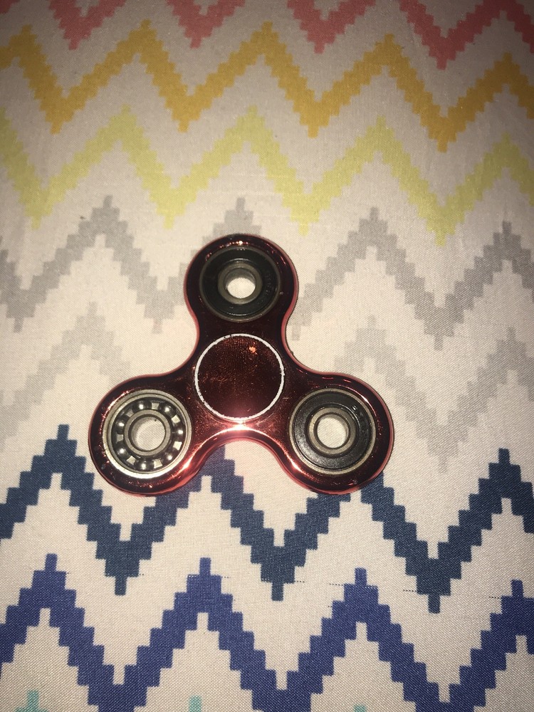 Used Red Metallic Fidget Spinner