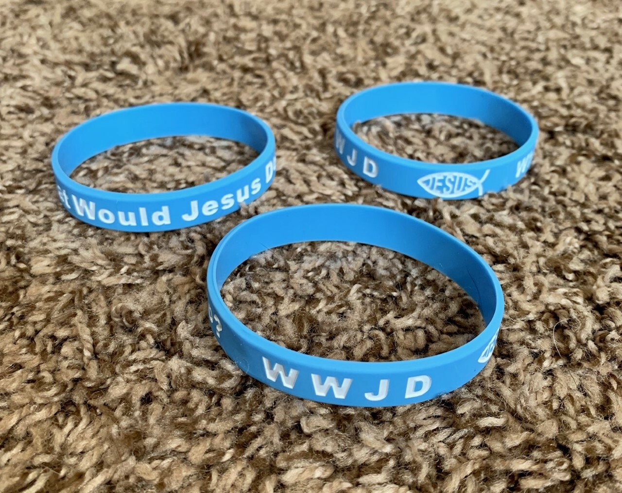 WWJD Wristband Silicone Rubber Bracelet What Would Jesus Do