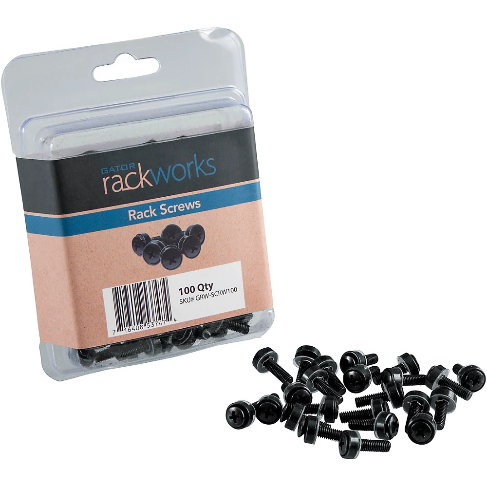 Gator Gator GRW-SCRW100 Rack Screws - 100 Pack