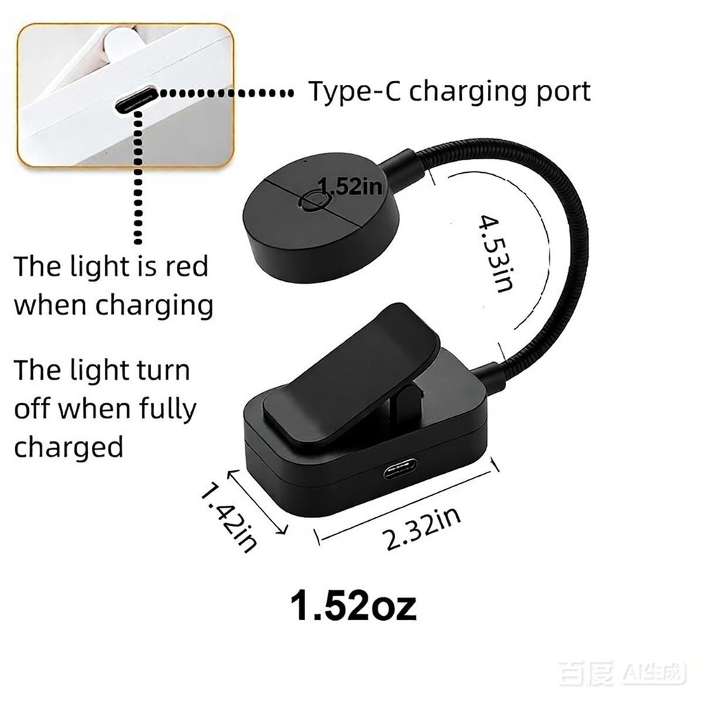 4 Pack Red Book Light,Readling Light，3 Modes,Brightness Adjustment，NO Blue Li...