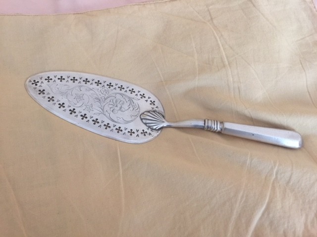 ANTIQUE RARE LARGE SPOON SILVER MONOGRAM  1850-1899