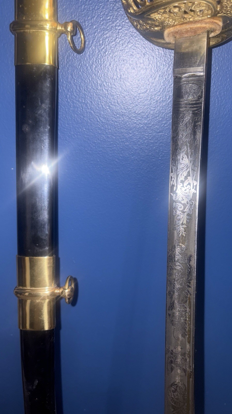 A High Quality Reproduced Model 1850 Staff & Field Officer Sword w/ Scabbard